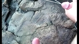 Outstanding cumshot outdoor