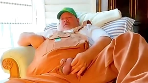 Yeoman grandpa huge flannel cums big