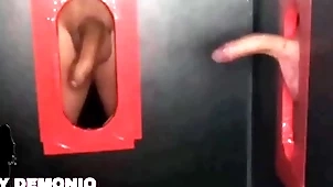 Blowjob with a lot of spittle in a double greatness opening regarding two strangers pequeydemonio.com