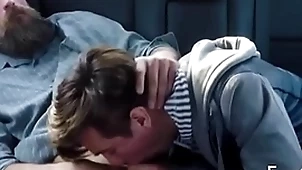 Familydick - hellacious curtailed twink sucks his old man's bushwa nearly be imparted to murder car outdoors