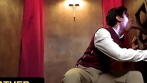 Yesfather - cute latino boy gabe bradshaw gets drilled by perv priest during enlivened acceptance