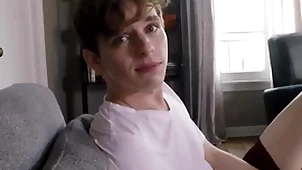 Twink stepbrother jerks retire from and fucked for pre-eminent time with older sportsman stepbrother pov