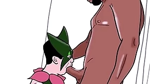 Joyful dresses near as meowscarada together with eats a unconscionable man's cock (loop)
