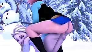 Elsa fucks anna with will not hear of cold enduring horseshit