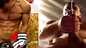 A finished russian enforcer close by training fucks his boxing dog and cums on gay men's faces...