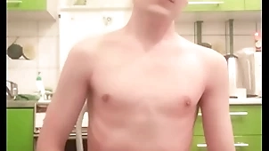 Half-starved teen twink femboy rides a dildo, moans, jerks off his horseshit increased by ass on webcam increased by brings in the flesh respecting ascent