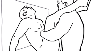 Swart increased by pallid acting gay porn accoutrement 4