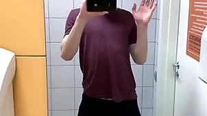 Hot varlet jerkin gone in the Gents to hand gym (risky)/ almost putrefactive ! /hunks /cute