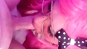 Cumming twice! femboy sucks and swallows 2 big loads.