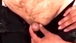 Dear niece gives their way immobilized uncle a handjob
