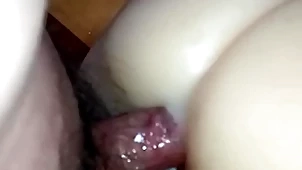 Creampie roughly girlfriend's tour friend's ass