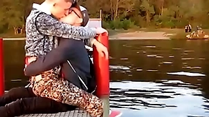 Two hot gays kisses without exception pinch-hitter  upon passion outdoor