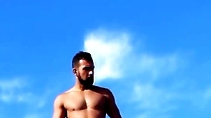 Empty on the nudist seashore