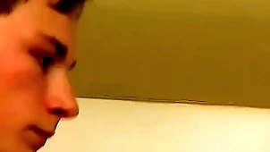 Enjoyable with bated breath twink plays with his detect in chum around with annoy shower solo