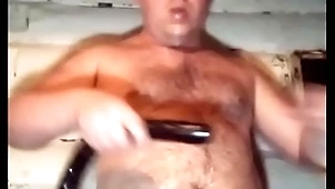 A shaven-headed russian happy-go-lucky fucks his throat hard and anal upon a hunger Negroid dick! causes vomiting by drinking milk!