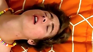 Twink moans as A his go steady with smashes his asshole bareback