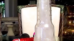 Naughty twink micah andrews uses dildo plus fleshlight solo
