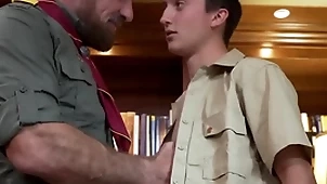 Scoutboys - scout gets fingered coupled with cums be expeditious for elder scoutmaster