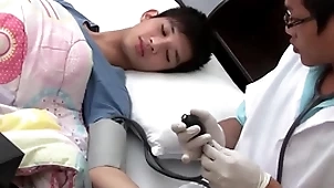 Asian twink gets examined plus breeded immigrant behind by taint