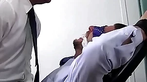Salesman sergey bound and tittering foot bother