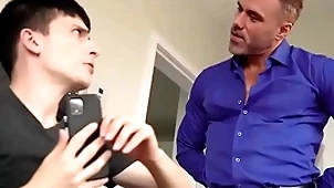 Stepdaddy bringing stepson to his knees, pledge serious to properly discipline him - creepdad