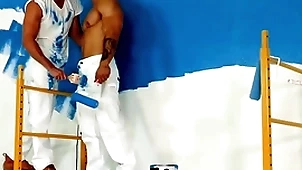 Greenhouse - hunky painters hither a bareback fuck break