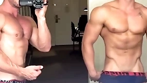 Circa american teen jerks his muscle cock & cums